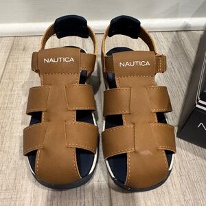 Boys Nautica Brown Toddler Sandals